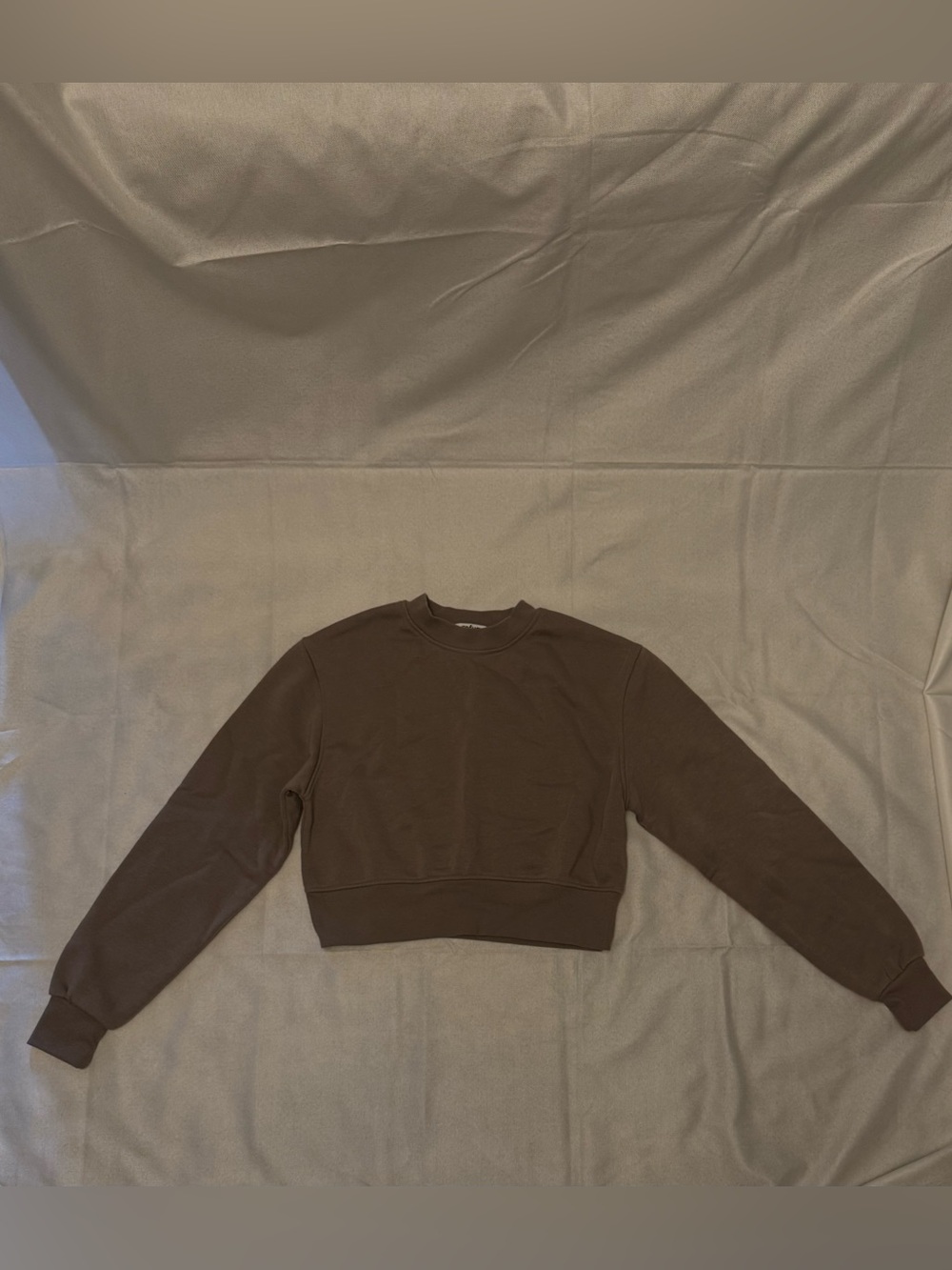 Refuge Athletics Cropped Crewneck Sweatshirt - Brown